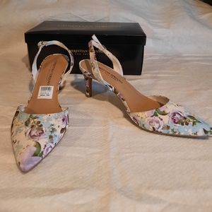 Christian Siriano Floral Kitten Heel